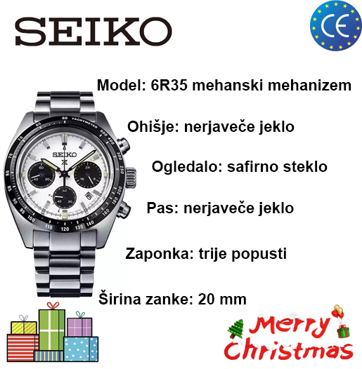 [Božična omejena izdaja] Japonska ura Seiko Watch-White Edition (Samo še 4 kosi!)